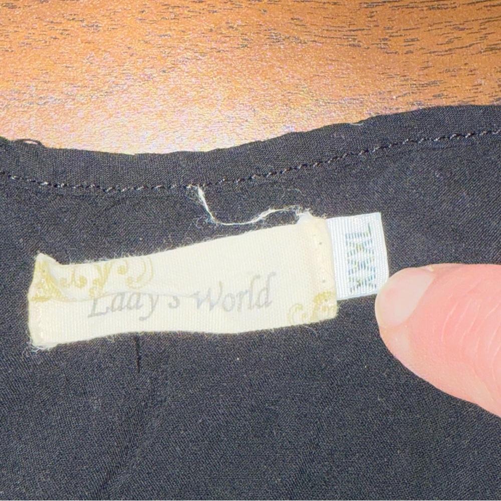 Lady’s World Black Fringe Tunic Boho Embroidered Straps Sleeveless Top XL - Picture 6 of 8